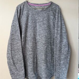 Tek Gear Heather Gray and Pink Sweater